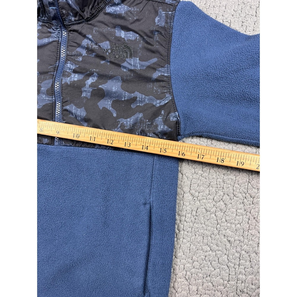 The North Face Jacket Boys Medium 10-12 Blue Camo 1/4 Zip Fleece Pullover - Picture 5 of 10
